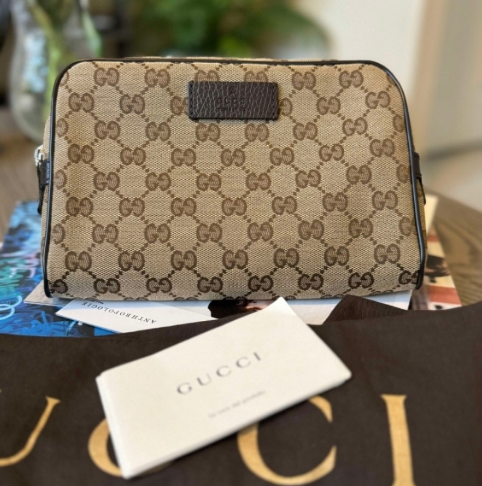 Gucci Brown Monogram Belt Bag